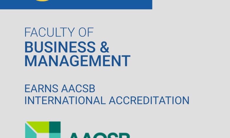 كلية إدارة الأعمال في جامعة البلمند تنال اعتماد AACSB International العالمي