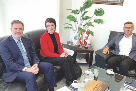 هاني التقى السفير الكندي غاليغان: الشراكة مع كندا نموذج لتعزيز التنمية