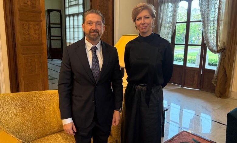 لقاء بين كرامي ومستشارة الرئيس ماكرون للشرق الاوسط آن كلير لوجاندر في بيروت لبحث المستجدات اللبنانية والإقليمية