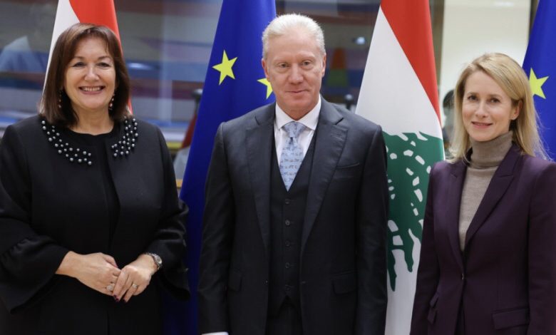 رجي التقى كالاس وسويتشا وماكنتي في بروكسل: تأكيد الدعم ألاوروبي للبنان فور تنفيذ الإصلاحات وتعزيز الاستقرار