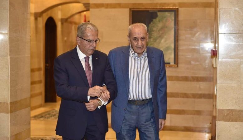 الخازن أيد موقف بري ودان العدوان