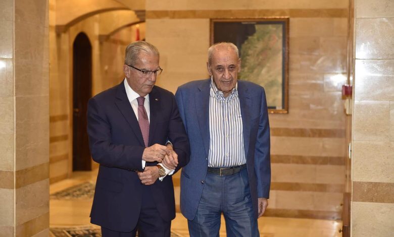 الخازن أيد موقف بري ودان العدوان