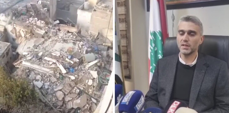 رئيس بلدية طرابلس تفقد المبنى المهدد بالسقوط وتابع مع مدير المعهد الفني الفندقي إيواء الاهالي: أوجه نداء الرئيس الحكومة طرابلس بأمسّ الحاجة إلى موازنة واضحة لترميم الأبنية المتصدعة.