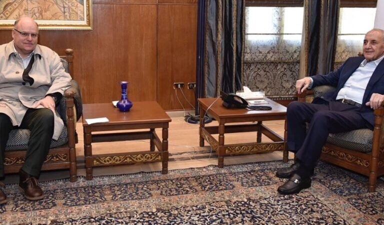 بري استقبل جان لوي قرداحي ورئيس مجلس إدارة «إيدال»