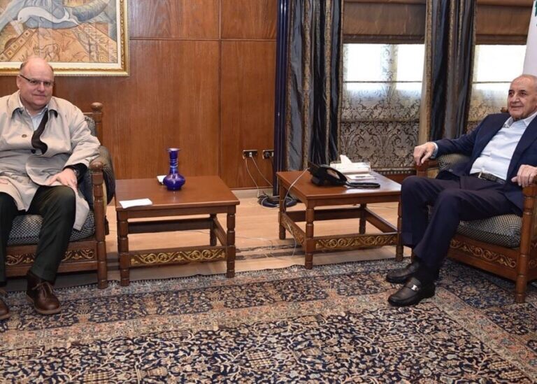 بري استقبل جان لوي قرداحي ورئيس مجلس إدارة «إيدال»