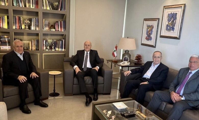 سليمان استقبل ميقاتي في حضور نحاس