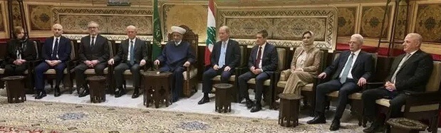 المفتي دريان تلقى اتصالين من الرئيسين عون وسلام شكراه على مواقفه الداعمة للحكم&nbsp;