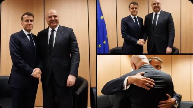 الرئيس عون يلتقي في هذه الأثناء الرئيس الفرنسي قبيل افتتاح القمة الأوروبية غير الرسمية في نيقوسيا