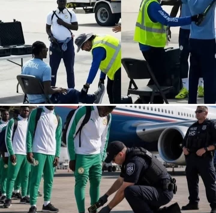 امريكا تعيد تربية المنتخب السنغالي بعدما فعله بالمغرب ، تفاصيل تفتيش استثنائي صارم خضعت له بعثة السنغال