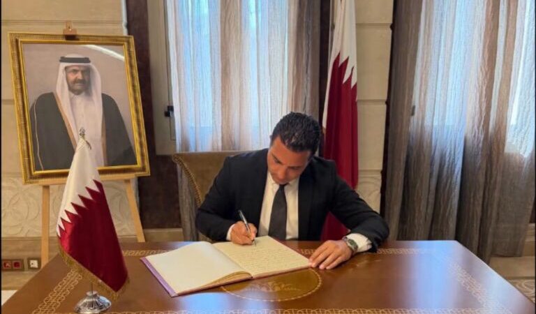 قدمت اليوم واجب العزاء إلى سعادة السفير الشيخ سعود بن عبد الرحمن آل ثاني،