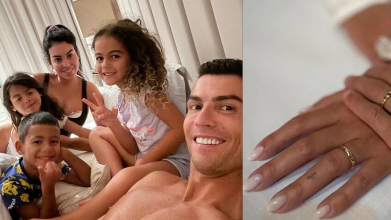 روﻧﺎﻟﺪو وﺟﻮرﺟﻴﻨﺎ ﻳﺤﺘﻔﻼن ﺑﺰواﺟﻬﻤﺎ
