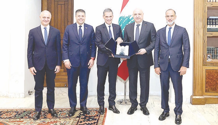 عون التقى رسامني والنفي ورودولف سعادة وأشاد بجهود CMA CGM لتطوير المرفأ
