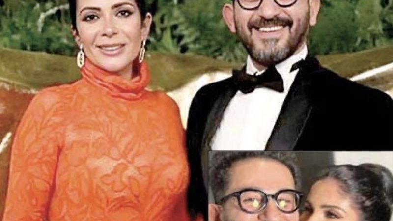 أﺣﻤﺪ ﺣﻠﻤﻲ ﻳﻤﺎزح زوﺟﺘﻪ ﻣﻨﻰ زﻛﻲ ﻓﻲ اﻟﻤﻬﺮﺟﺎن
